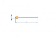 Silicone Profile P96913L - type format solid b/p shape - irregular shape