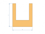 Silicone Profile P96929A - type format U - irregular shape