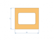 Silicone Profile P97052A - type format D - irregular shape