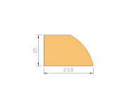 Silicone Profile P971 - type format D - irregular shape