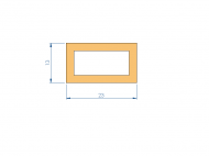Silicone Profile P97137A - type format Rectangle - regular shape