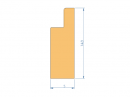 Silicone Profile P97167L - type format L - irregular shape