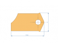 Silicone Profile P97167P - type format Trapezium - irregular shape