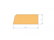 Silicone Profile P97167R - type format Flat Silicone Profile - irregular shape