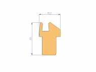 Silicone Profile P97167V - type format T - irregular shape