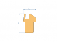 Silicone Profile P97167W - type format T - irregular shape