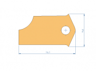 Silicone Profile P97167X - type format Silicone Tube - irregular shape