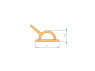 Silicone Profile P97215A - type format Silicone Tube - irregular shape