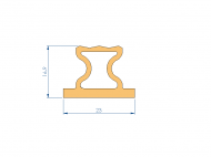 Silicone Profile P97279C - type format Lamp - irregular shape