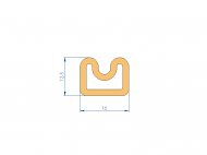 Silicone Profile P97279EM - type format D - irregular shape