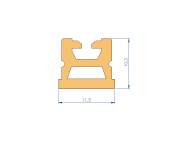 Silicone Profile P97440D - type format Horns - irregular shape