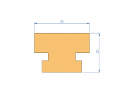 Silicone Profile P97463I - type format Lamp - irregular shape