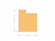 Silicone Profile P97634K - type format D - irregular shape