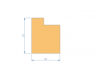 Silicone Profile P97634L - type format D - irregular shape