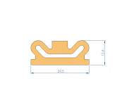 Silicone Profile P97926A - type format D - irregular shape
