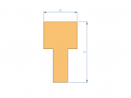 Silicone Profile P97952A - type format T - irregular shape