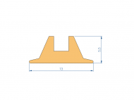 Silicone Profile P98056C - type format Lamp - irregular shape