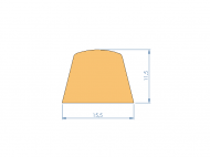 Silicone Profile P98066B - type format D - irregular shape