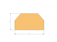 Silicone Profile P98138G - type format D - irregular shape