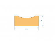 Silicone Profile P98216B - type format D - irregular shape