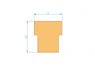 Silicone Profile P98381A - type format T - irregular shape