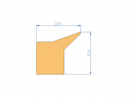 Silicone Profile P98838A - type format Lipped - irregular shape