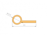 Silicone Profile P991B - type format solid b/p shape - irregular shape