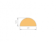 Silicone Profile P991G - type format D - irregular shape