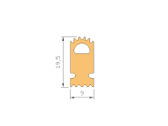 Silicone Profile P991I - type format Lamp - irregular shape