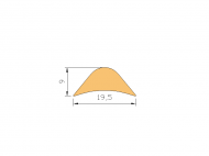 Silicone Profile P991Q - type format D - irregular shape