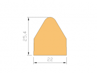 Silicone Profile PIC2 - type format D - irregular shape