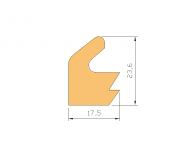 Silicone Profile PIC3 - type format Lipped - irregular shape