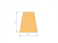 Silicone Profile PM4 - type format Trapezium - irregular shape