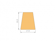 Silicone Profile PM5 - type format Trapezium - irregular shape