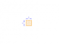 Silicone Profile PSE0,160606 - type format Sponge Square - regular shape