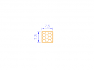 Silicone Profile PSE0,1607,507,5 - type format Sponge Square - regular shape