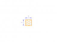 Silicone Profile PSE0,160707 - type format Sponge Square - regular shape