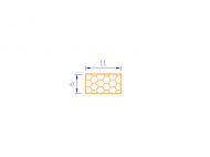 Silicone Profile PSE0,161106 - type format Sponge Rectangle - regular shape