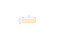 Silicone Profile PSE0,161503 - type format Sponge Rectangle - regular shape