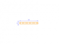 Silicone Profile PSE0,162002 - type format Sponge Rectangle - regular shape