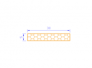 Silicone Profile PSE0,163005 - type format Sponge Rectangle - regular shape
