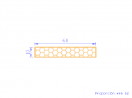 Silicone Profile PSE0,166010 - type format Sponge Rectangle - regular shape