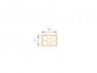 Silicone Profile PSE0,251007 - type format Sponge Rectangle - regular shape