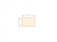 Silicone Profile PSE0,251510 - type format Sponge Rectangle - regular shape