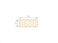 Silicone Profile PSE0,252008 - type format Sponge Rectangle - regular shape