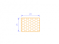 Silicone Profile PSE0,252015 - type format Sponge Rectangle - regular shape