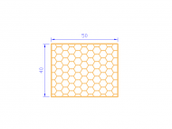 Silicone Profile PSE0,395040 - type format Sponge Rectangle - regular shape