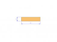 Silicone Profile PSTR600090020 - type format Rectangle - regular shape