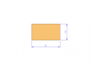 Silicone Profile PSTR700210120 - type format Rectangle - regular shape