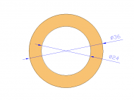 Silicone Profile TS403624 - type format Silicone Tube - tube shape